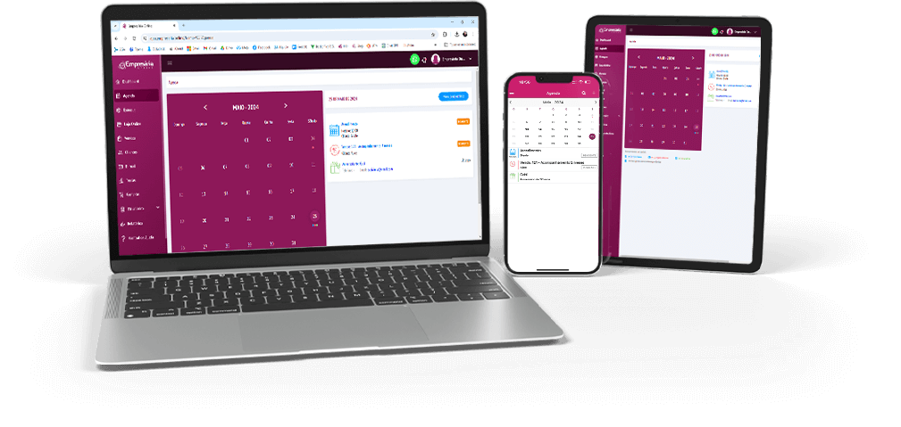 Sistema de controle de agenda para celular, computador e tablet.